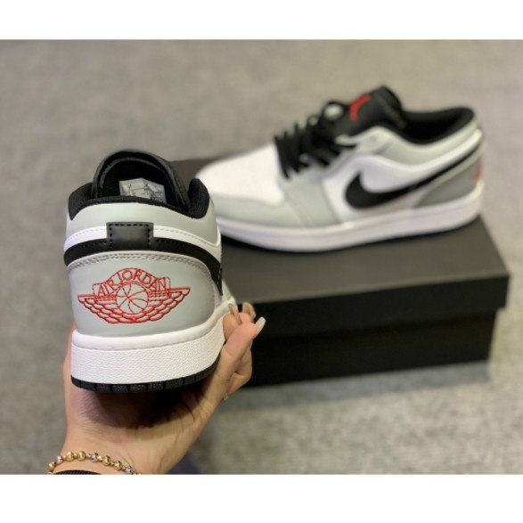 Giày Jodan Nike Xám Đỏ Thấp Cổ , JD1 Xám ĐỎ Cổ Thấp Full Box | BigBuy360 - bigbuy360.vn