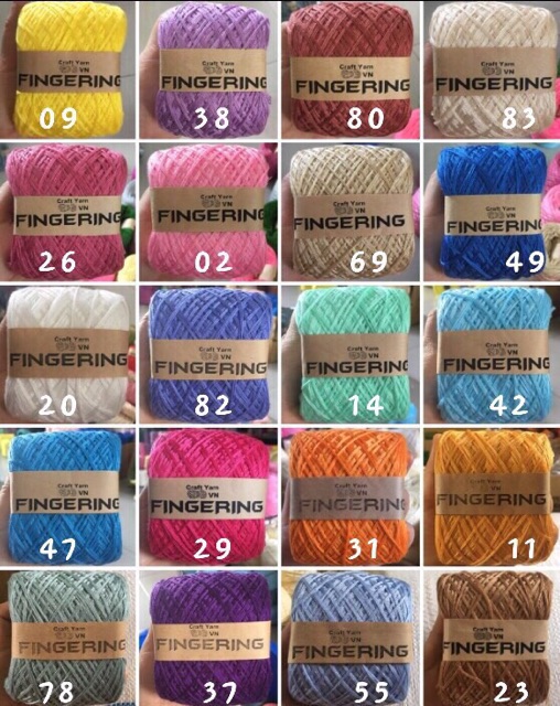 Sợi cotton bóng chập 4 FINGERRING
