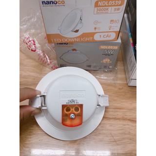 đèn led downlight 5w âm trần nanoco -phi 90