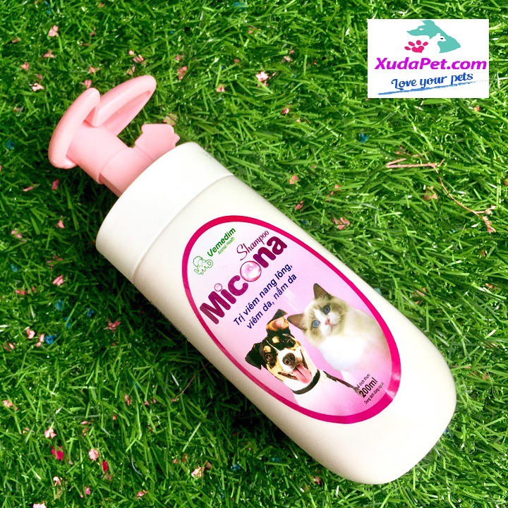 SỮA TẮM CHUYÊN TRỊ VIÊM DA, NẮM DA CHO CHÓ MÈO XUDAPET – STN2328