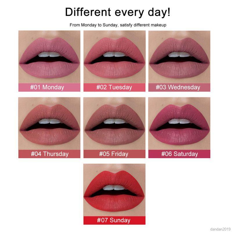 (Hàng Mới Về) Set 7 Son Kem Lì Handaiyan Nhiều Màu Sắc Thời Trang | BigBuy360 - bigbuy360.vn