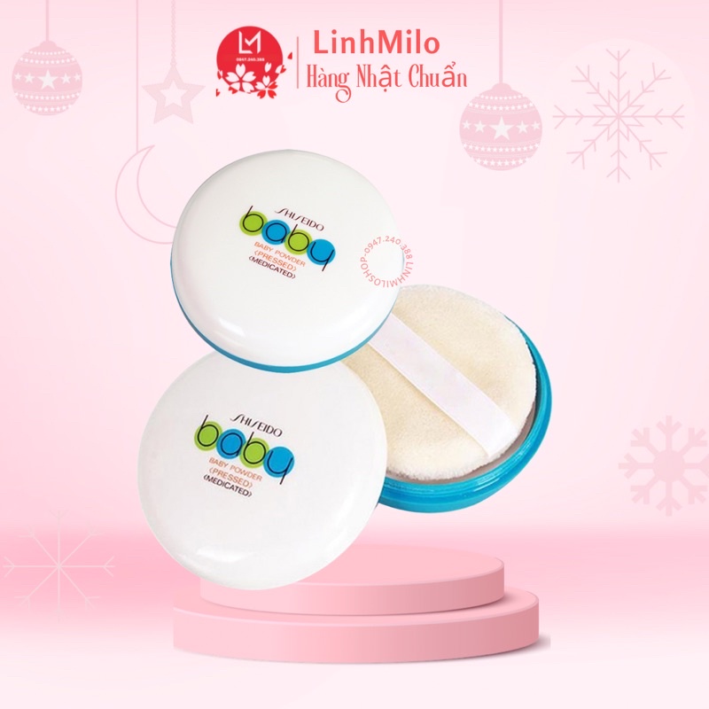 Phấn Phủ Shiseido Baby Powder Pressed 50g kiềm dầu Nhật Bản