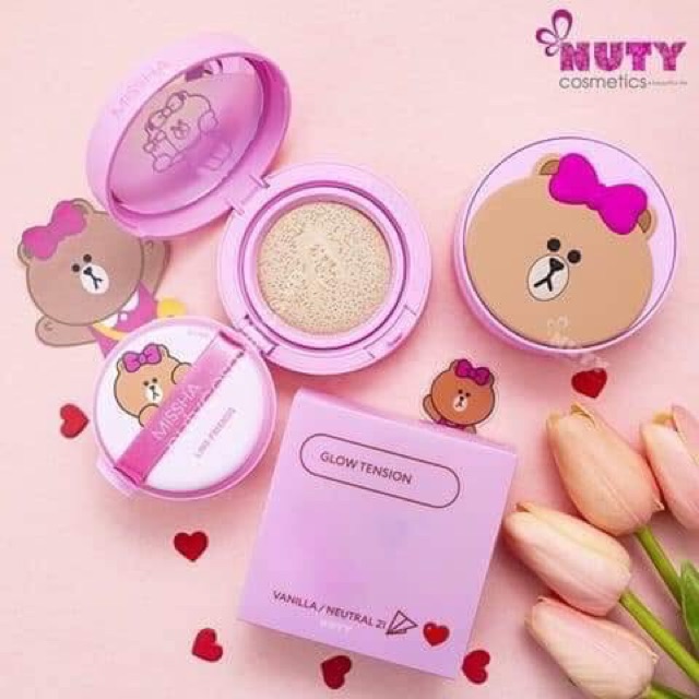 Tenshion gấu nơ hồng Missha Glow Tension