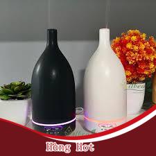 Máy Xông Tinh dầu, khuếch tán tinh dầu, tạo độ ẩm thế hệ mới -Trụ Gốm Vân Đen Giá Siêu Tốtda dầu