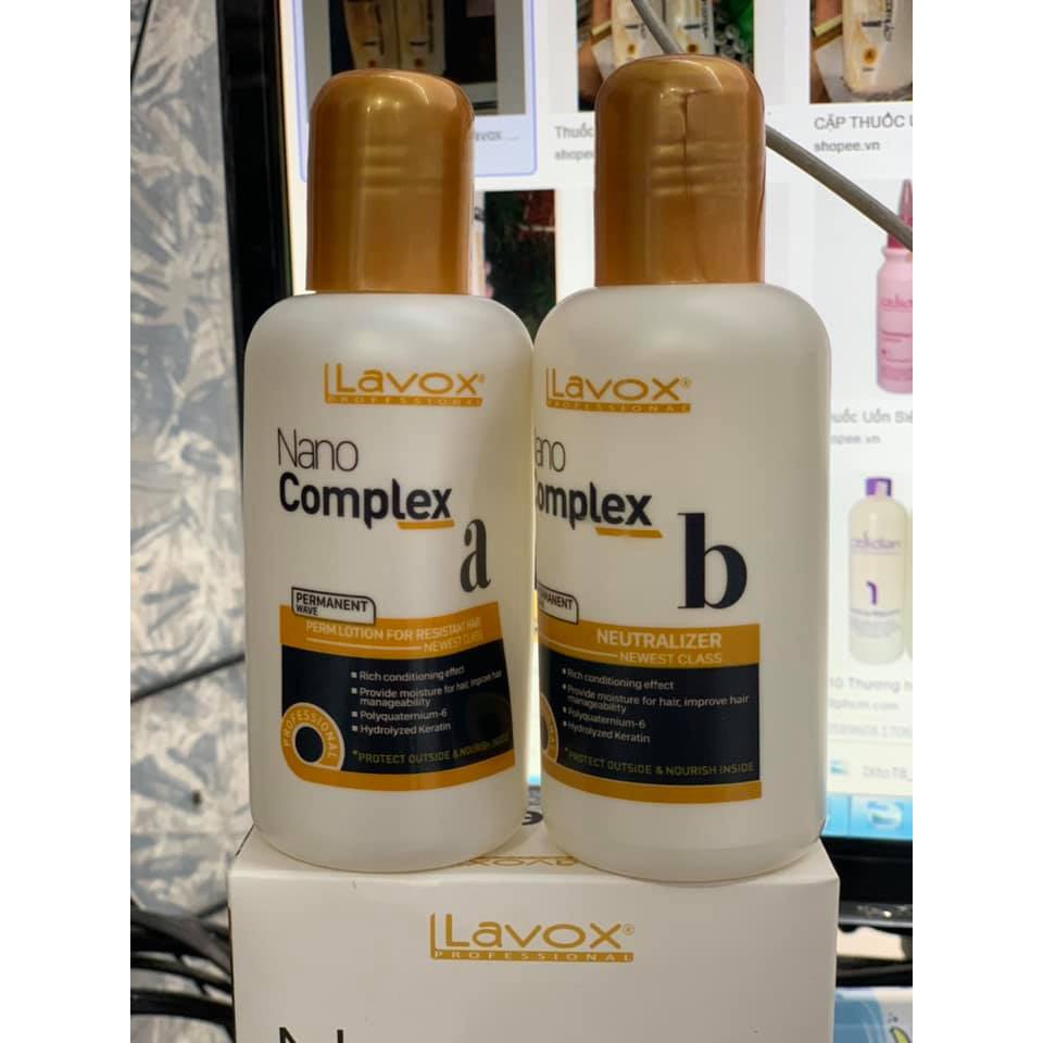 Thuốc uốn lạnh CHÍNH HÃNG Lavox nano 100ml, dùng cá nhân, cặp 2 chai (ab)uốn lạnh siêu dưỡng tặng giấy uốn + xương uốn