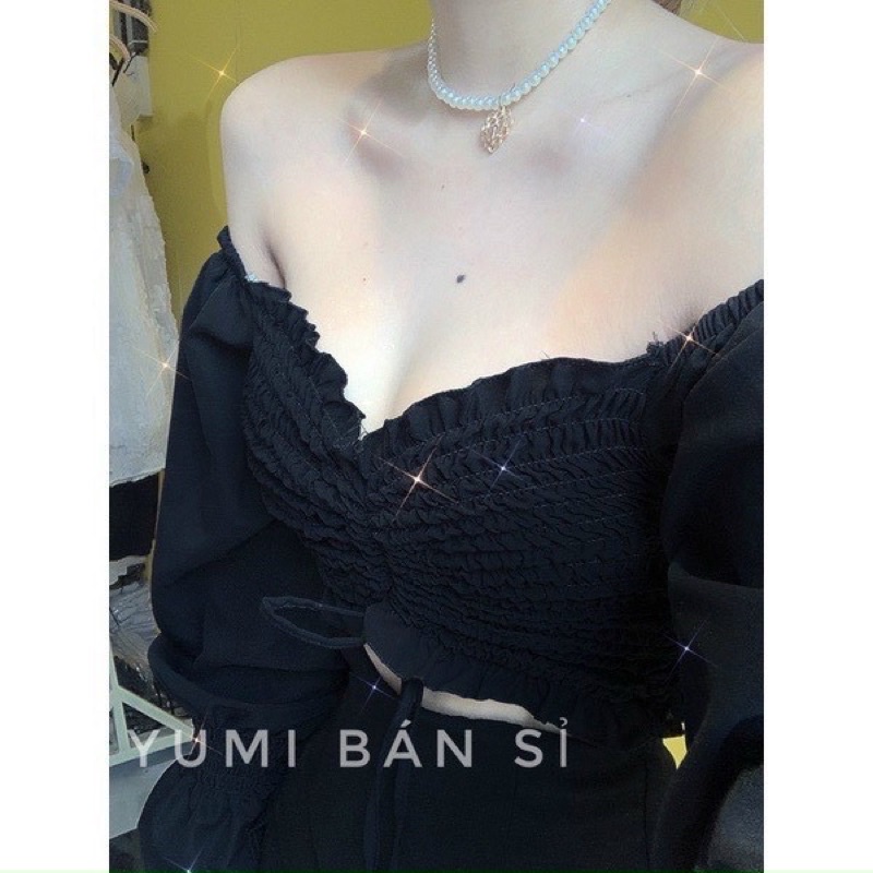 [HOT] ÁO VOAN RÚT GIỮA TAY DÀI CHIZI SHOP