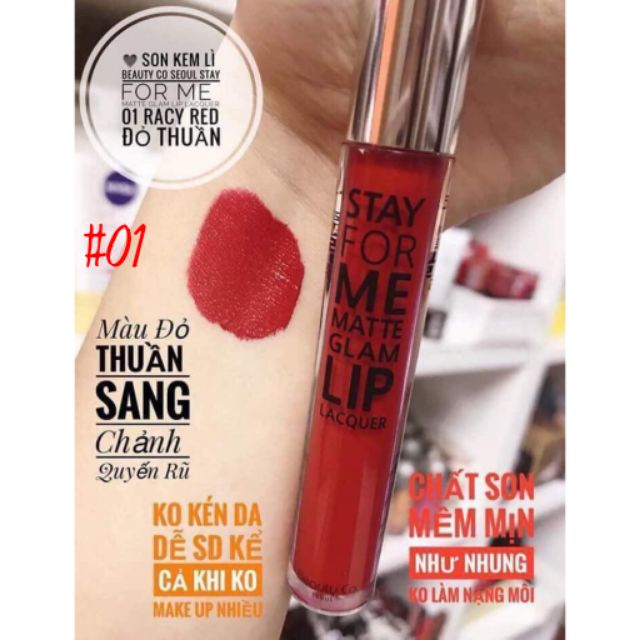 Son Kem Lì Beauty Co Seoul Stay For Me Matte Glam Lip Lacque