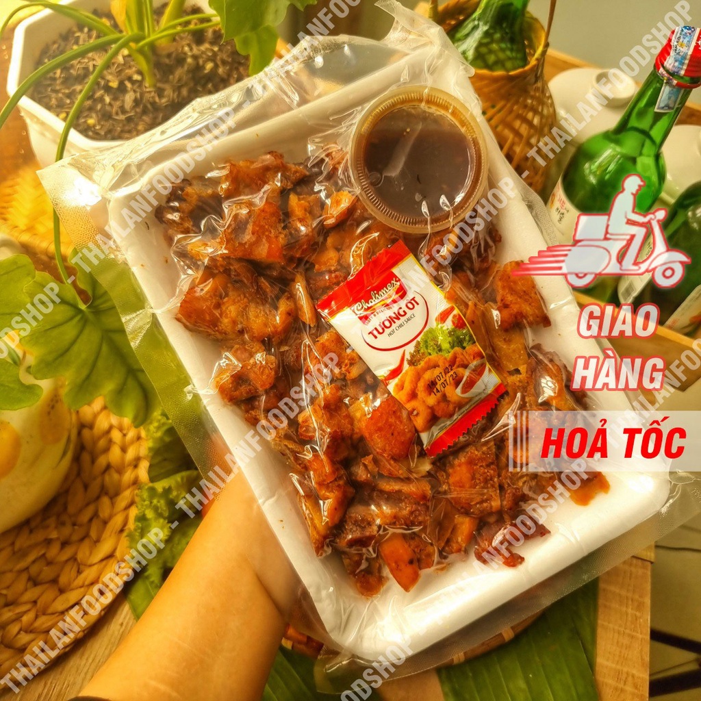 Tóp Mỡ Chấm Mắm Me (Kèm Sốt Mắm Me Kẹo &amp; Tương Ớt) Siêu Tiện Lợi Và Thơm Ngon - Túi 300Gr