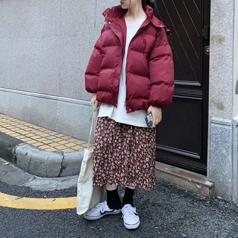 Chân váy dập nhăn hoa nhí voan lót vải nỉ dày ấm CV1519 Ulzzang style 🌸 Hàng Quảng Châu