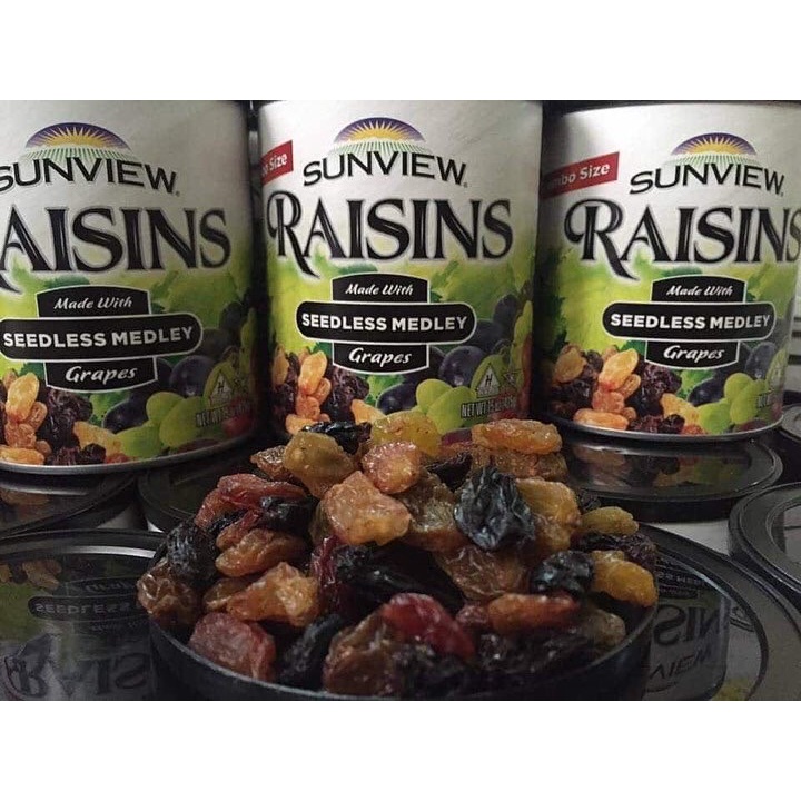 Nho khô Mỹ không hạt Sunview Raisins Jumbo Size 425g CHÍNH HÃNG