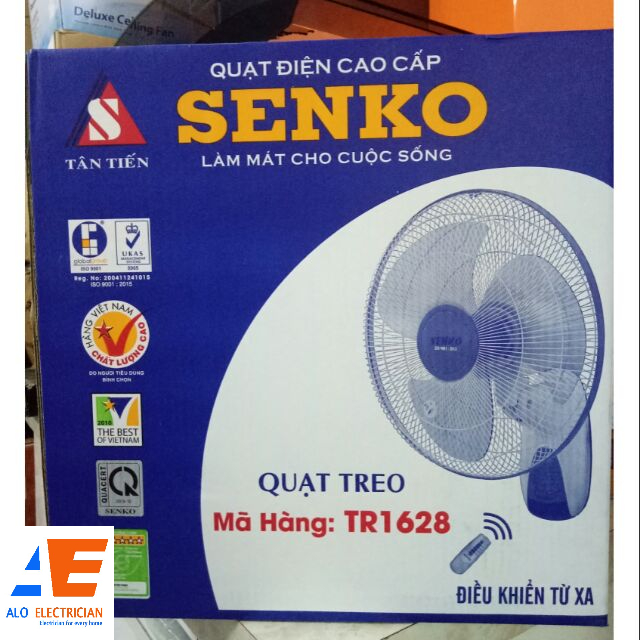 Quạt treo tường có điều khiển từ xa Senko TR1628