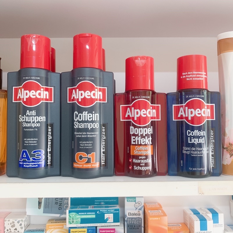 Dầu gội Alpecin ngăn gàu và chống rụng tóc Double Effect Coffein Shampoo, C1 ,A3 , Coffein liquid  - Hàng nội địa Đức 🇩🇪