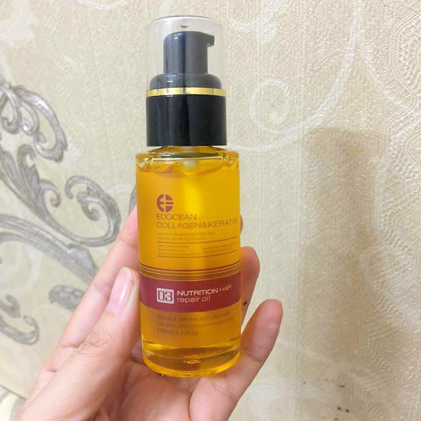 Tinh dầu EDOCEAN Collagen Keratin dưỡng bóng tóc 60ml