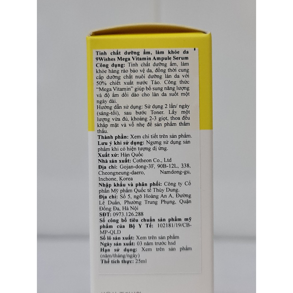 Tinh Chất Serum Dưỡng Da 9WISHES PERFECT AMPULE SERUM 25ml