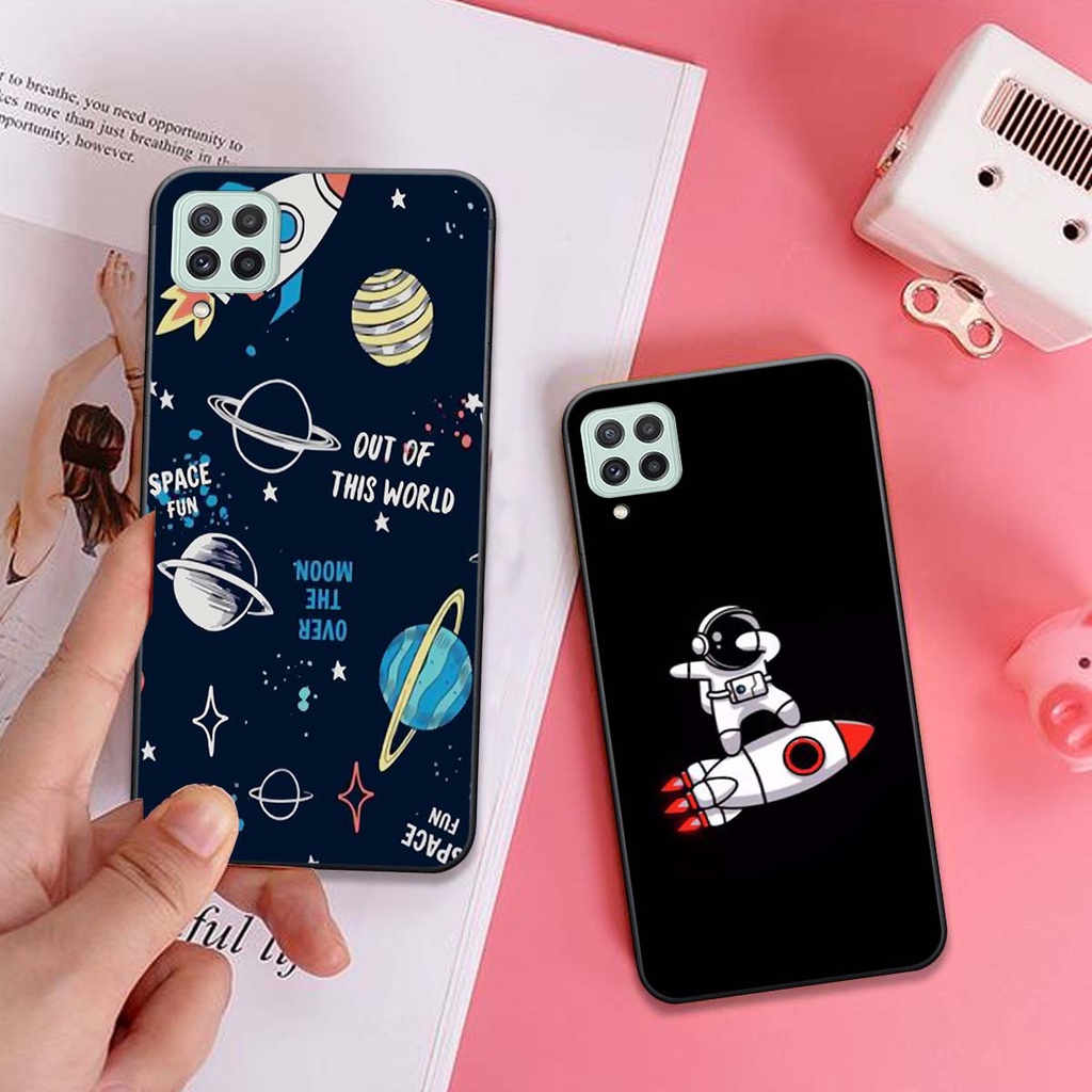 Ốp lưng điện thoại Samsung A22 4G / A22 5G in hình phi hành gia, vũ trụ siêu cute
