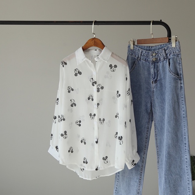 Mickey shirt - Áo sơ mi Mickey bigsize