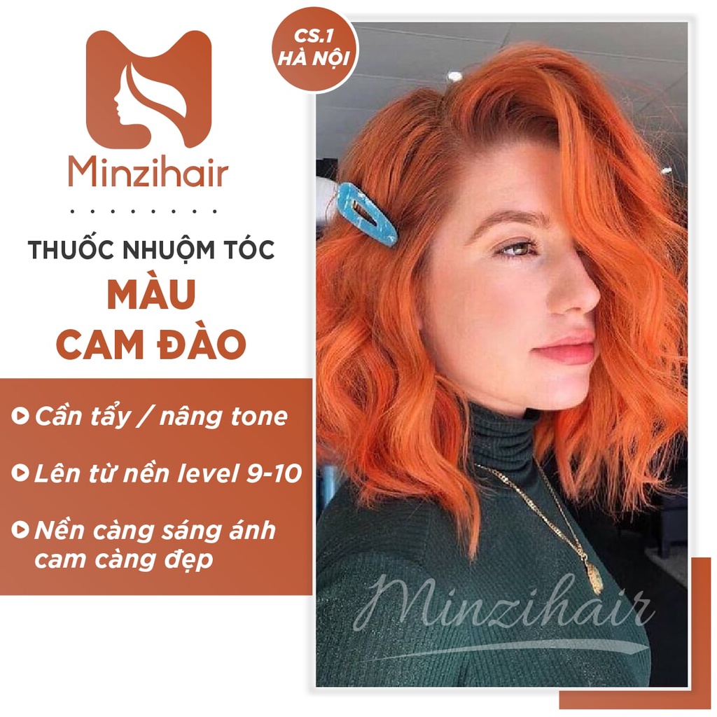 Thuốc Nhuộm Tóc Màu Cam Đào [Phải Nâng Tone] | MINZIHAIR HN