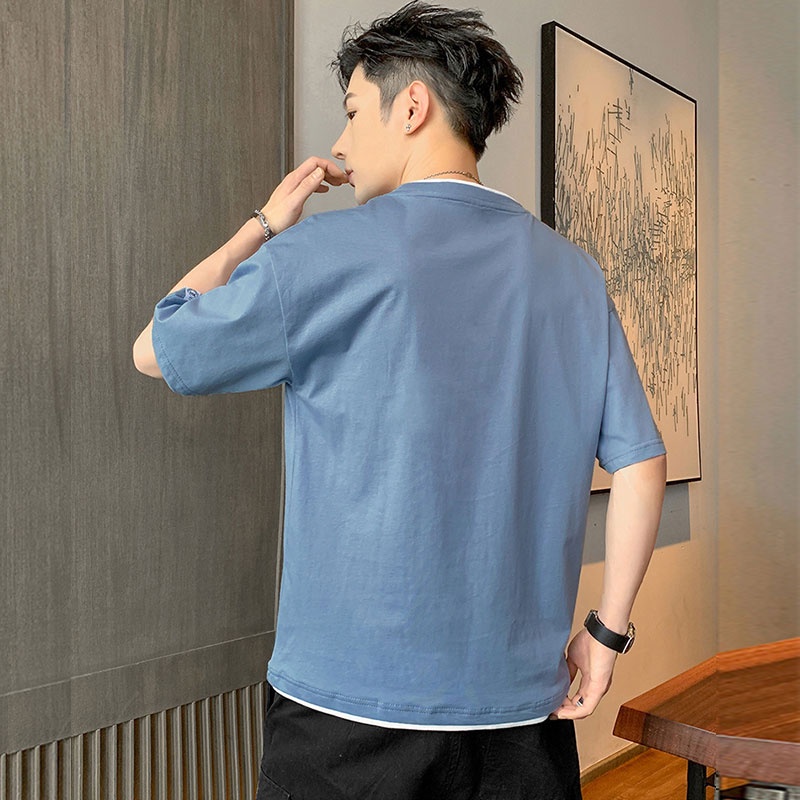 Áo thun tay ngắn thiết kế mới năng động thời trang cho nam