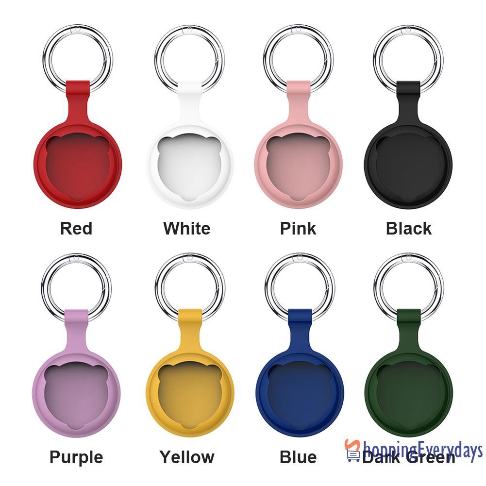 【sv】 Protective Case Cover Keychain Tracker Protective Sleeve for Apple Airtags