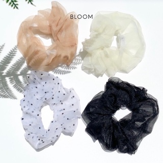 Scrunchies phồng vải lưới - Dây cột tóc vải lưới