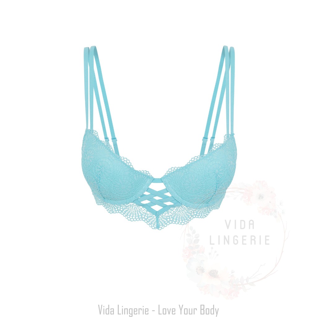 Áo ngực có big size 75C ren phối dây nâng bustier bra xuất âu