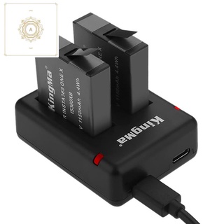 Bộ sạc pin máy ảnh kèm 2 pin và sạc đôi cho Insta360 One X
