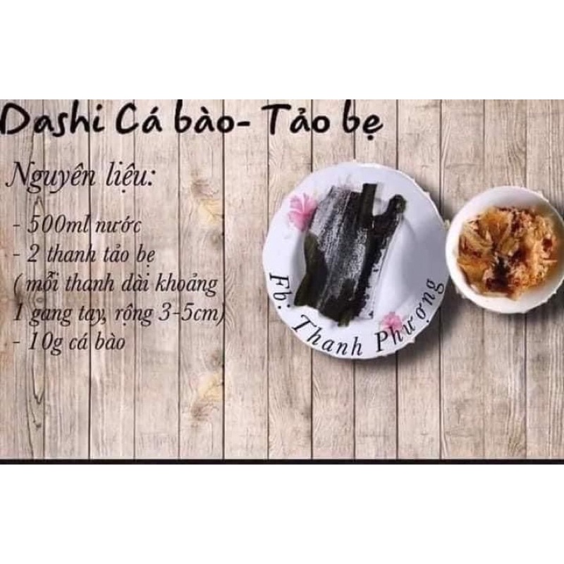 Cá bào hữu cơ Yamaki 80gr và tảo bẻ Kombu 35gr (nấu nước dùng dashi)