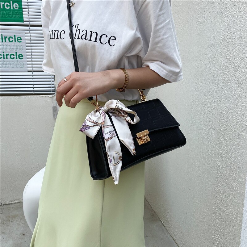 Túi Xách JASMIN NOIR Họa Tiết Da Cá Sấu Phong Cách Retro Thiết Kế Đơn Giản Cho Nữ