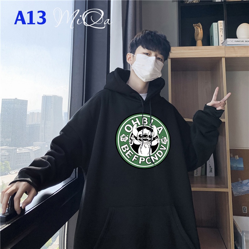 Áo Nỉ Bông Thời Trang UNISEX Hoạ Tiết Logo Stitch Cute 🍀/ HOODIE FREESIZE 💜MiQa 💜 #19 | BigBuy360 - bigbuy360.vn