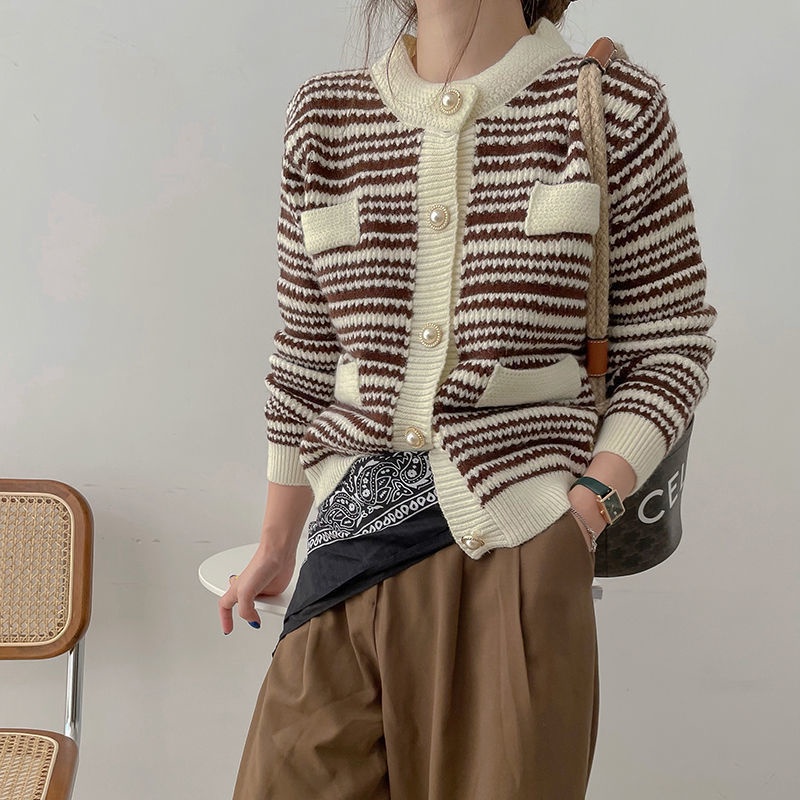 Áo khoác len Cardigan thời trang thu đông phong cách Hàn Quốc cho nữ