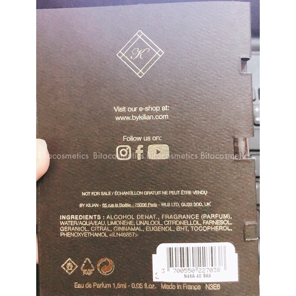 Vial/ Mẫu thử nước hoa Kilian