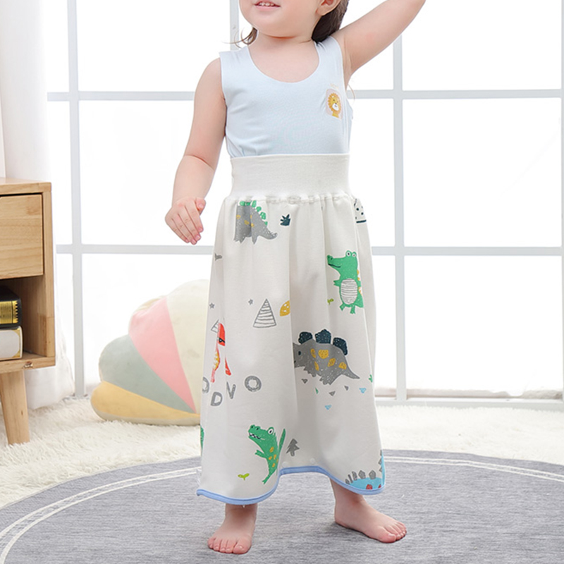 Tã váy bằng vải cotton chống thấm nước có thể giặt sạch tiện lợi cho bé gái