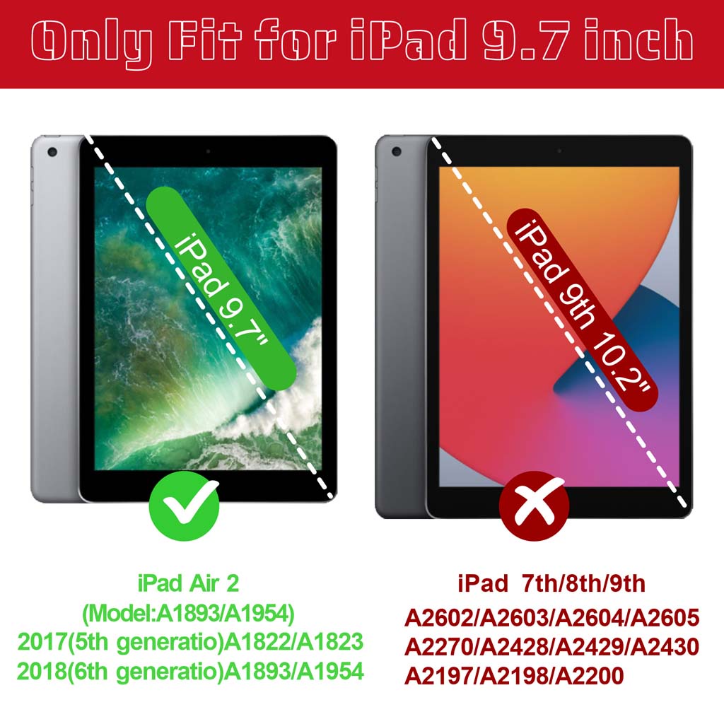Ốp Máy Tính Bảng PC Silicon Chống Sốc An Toàn Cho Bé iPad Air2 6 Pro 9.7 New iPad 9.7 2017 / 2018 5th / 6th