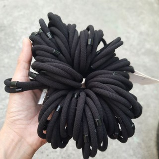 Túi 10 dây thun cột tóc 1 nút màu đen (vòng 5cm)