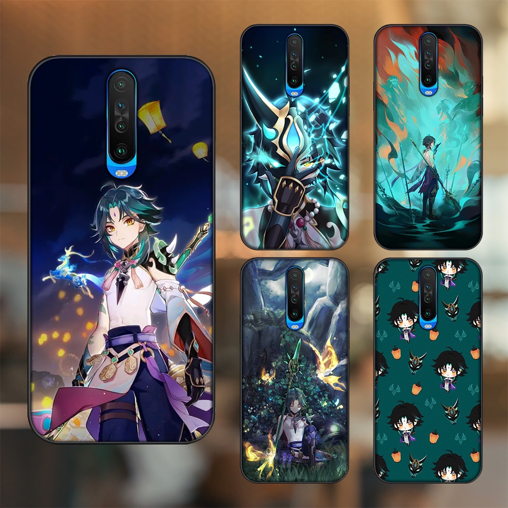 Ốp lưng Xiaomi K30 viền đen in hình Xiao Genshin Impact