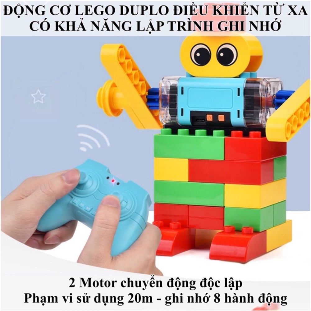 Động cơ lego điều khiển từ xa Duplo có Lập trình 8 chuyển động Phạm vi 20M di chuyển 4 chiều, lego education Bảo hành1:1