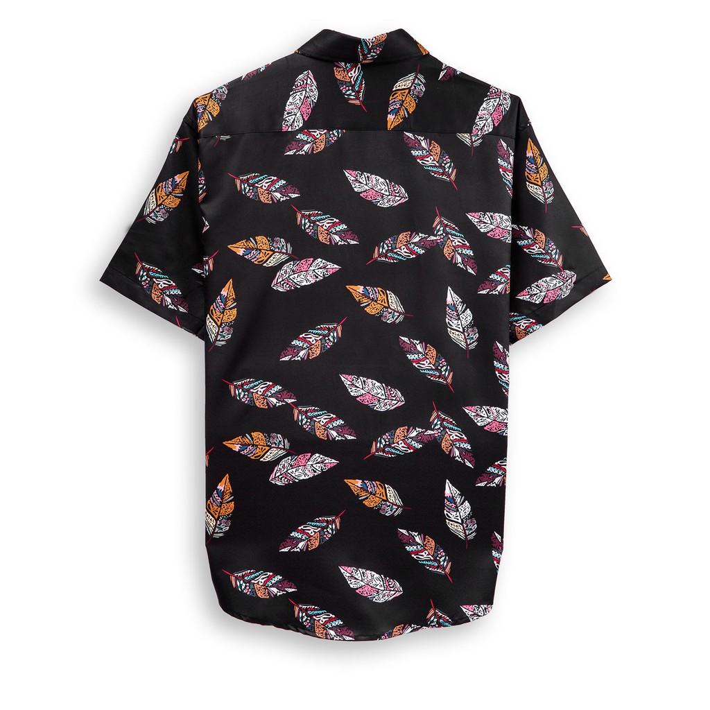 Áo sơ mi nam họa tiết tay ngắn Bird Feather Shirt lông vũ ASM103  ZUMAN lụa vân chéo, thoáng mát, không nhăn | BigBuy360 - bigbuy360.vn