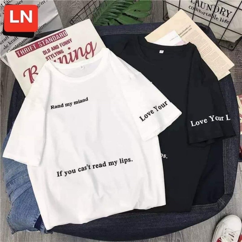 Áo phông chữ love in tay LN11