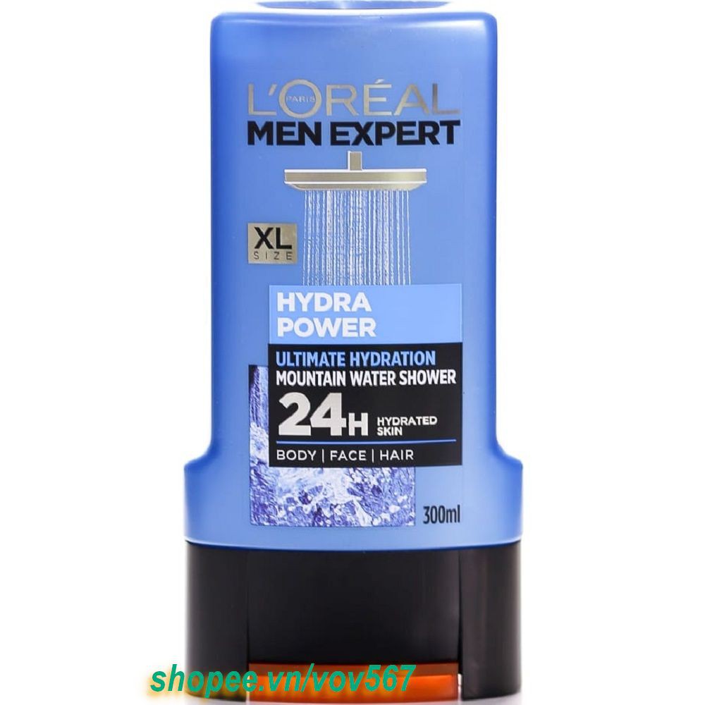 Sữa tắm gội Loreal Paris 3in1 Men Expert Hydra Power 300ml 100% chính hãng, vov567 cung cấp và bảo trợ