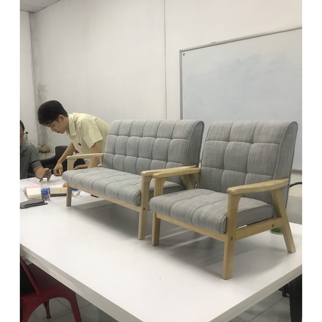 Ghế sofa tay gỗ trẻ em 8010-2P Ghế đôi 88*56 *25cm | BigBuy360 - bigbuy360.vn