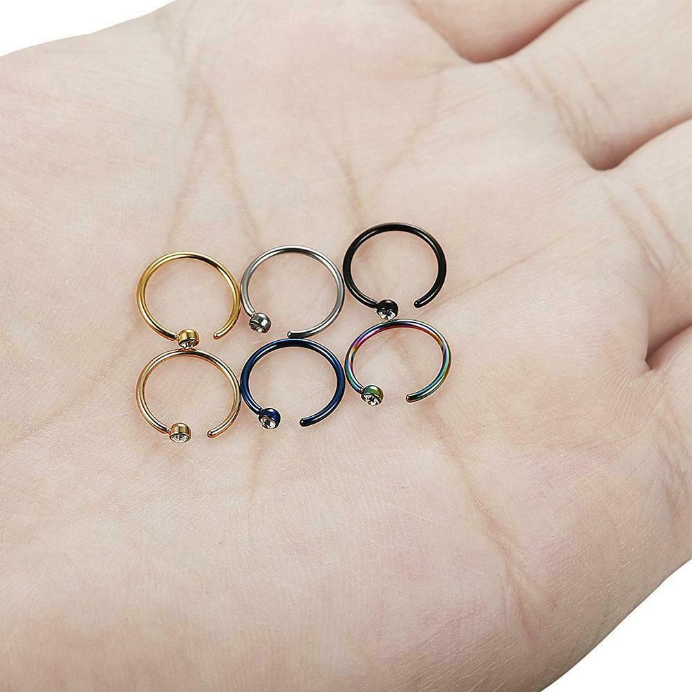 U Shaped Fake Nose Ring Hoop Septum Rings Stainless Piercing Jewelry Nose Steel I4J4