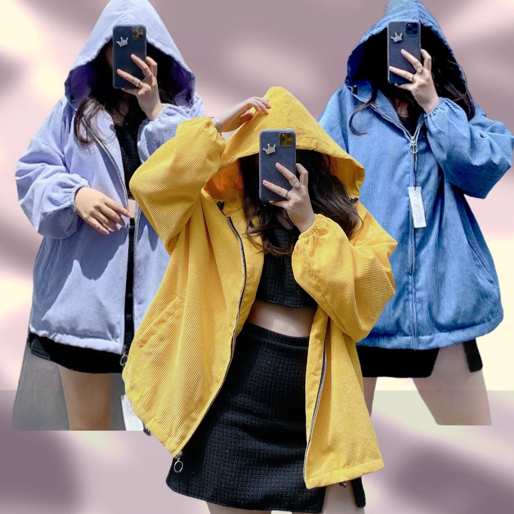 Áo Khoác Nhung Tăm Ulzzang | Freesize | Ginny.Brand