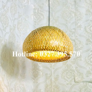 Đèn mây tre hình nấm
