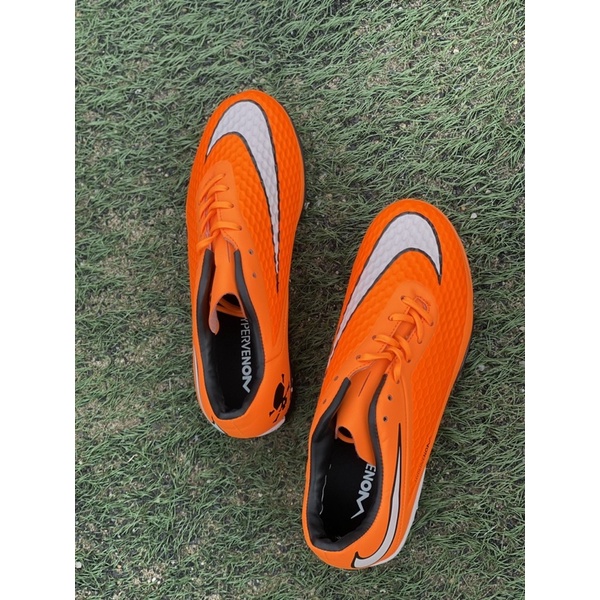 Giày đá bóng banh sân cỏ nhân tạo đế TF hyper venom1 3 màu vàng chanh cam đỏ hồng