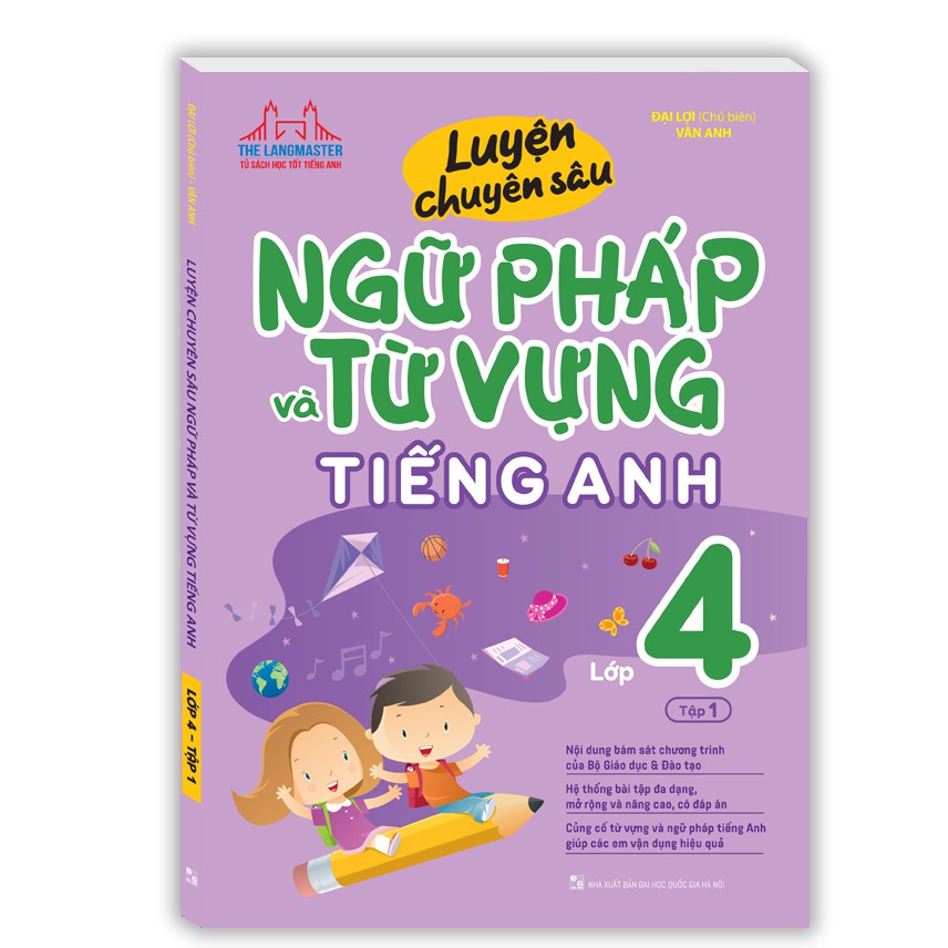 Sách - Combo Luyện chuyên sâu ngữ pháp và từ vựng tiếng anh lớp 4(trọn bộ 2 cuốn)