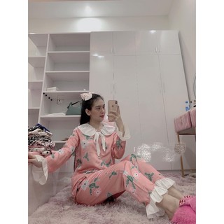Bộ Lụa Dài Tay Tiểu Thư