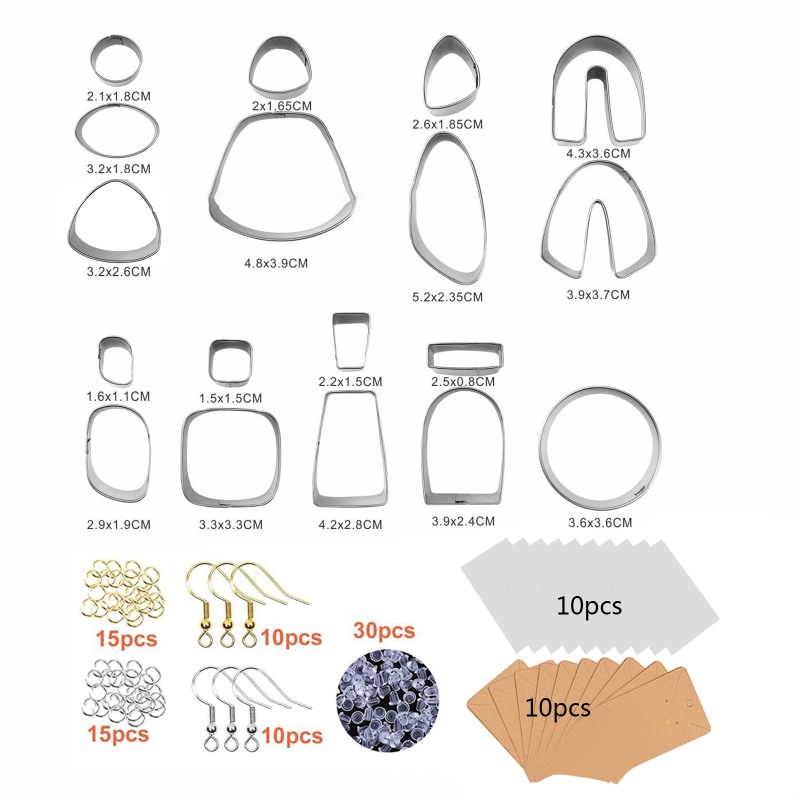 Flgo Set 18 Dụng Cụ Cắt Đất Sét Kèm Nút Bịt Tai Và Khuyên Tai