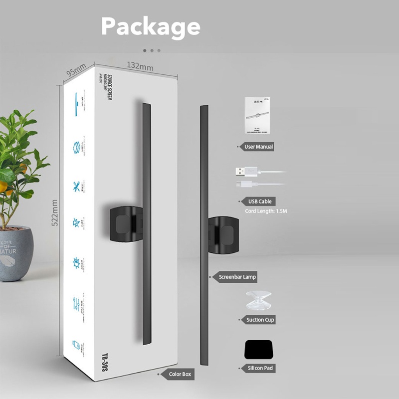 Thanh Đèn LED Màn Hình LCD Đọc Sách Để Bàn Điều Chỉnh Được