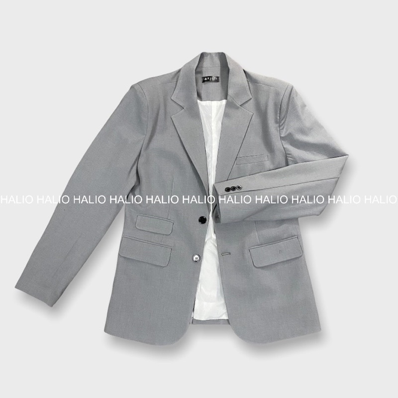 Set vest nam xanh đá ve nhọn, 2 khuy, dáng thoải mái, trẻ trung, lịch lãm - HALIOMAN