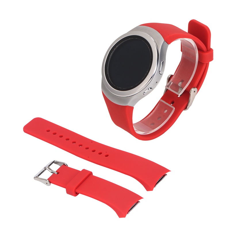 Dây Đeo Silicon Mềm Màu Đen Thay Thế Cho Đồng Hồ Samsung Gear S2 RM-720 Samsung Gear S2 SM-R720
